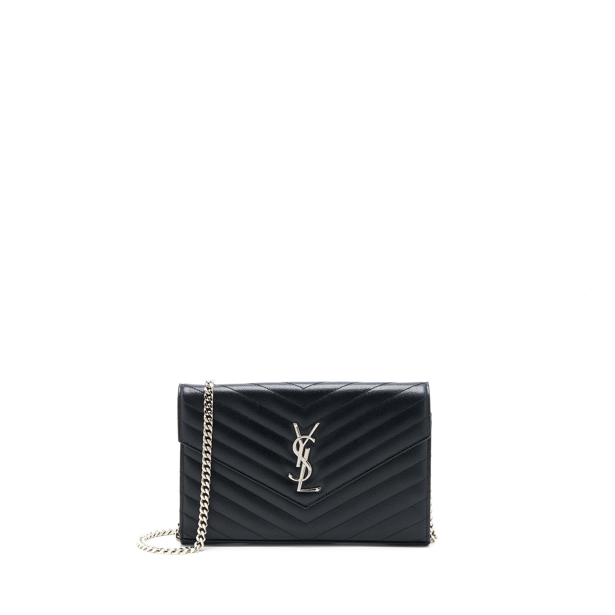 saint-laurent-envelop-chain-wallet-grained-calfskin-black-shw