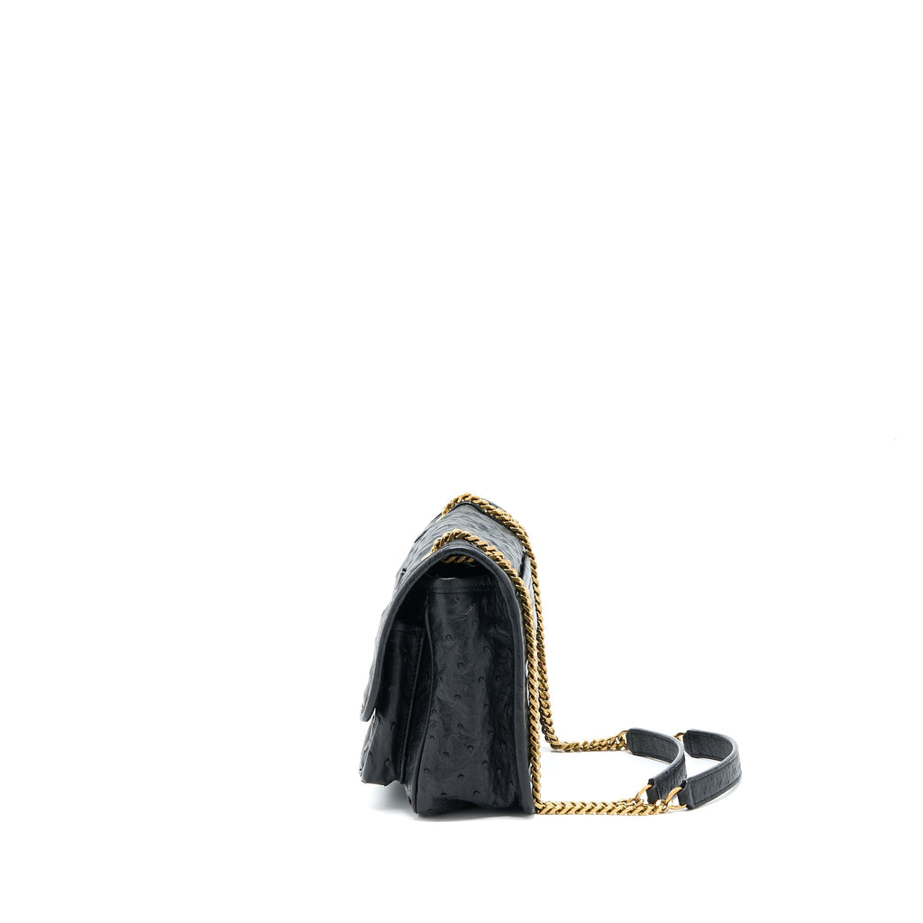 saint-laurent-niki-baby-ostrich-black-ghw