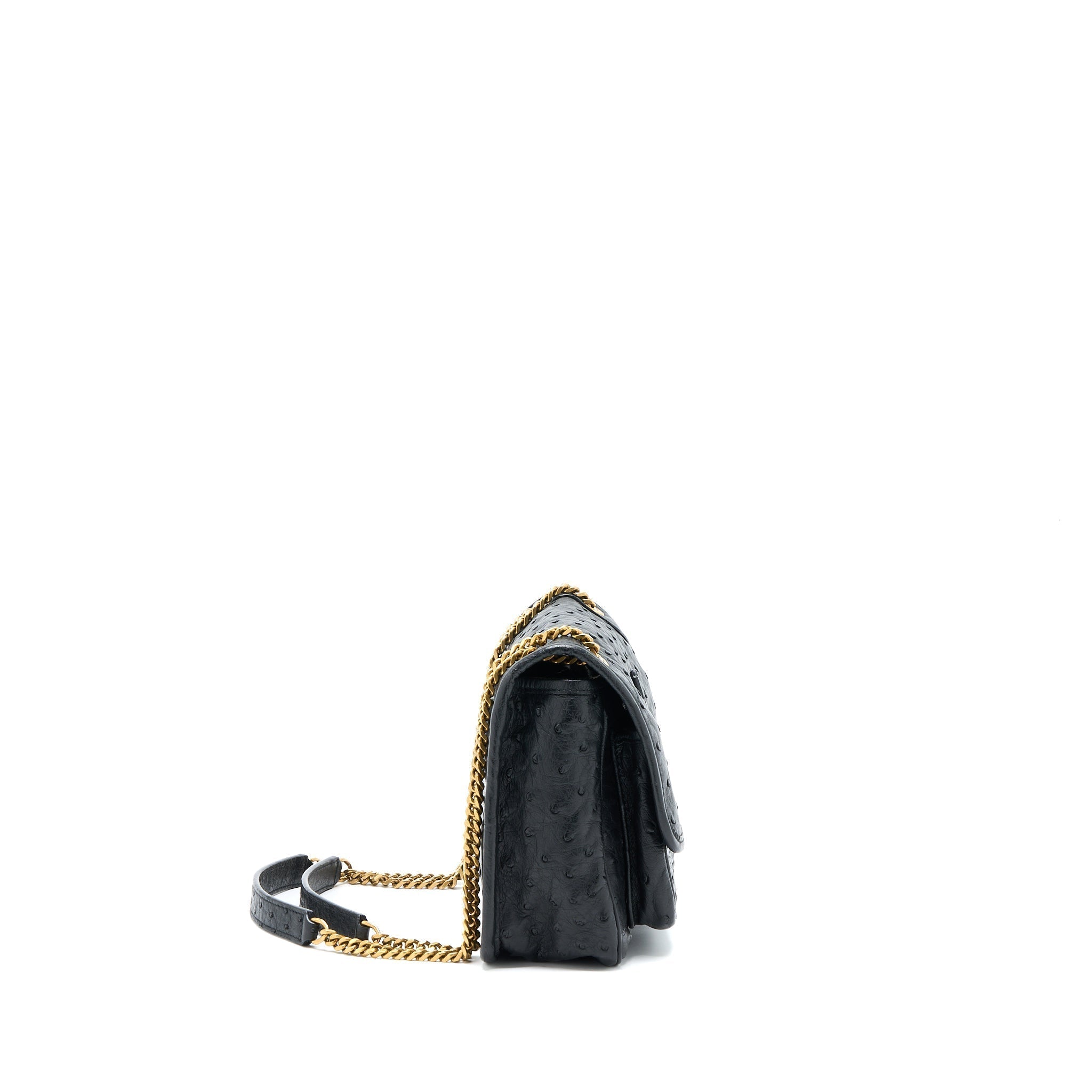 saint-laurent-niki-baby-ostrich-black-ghw