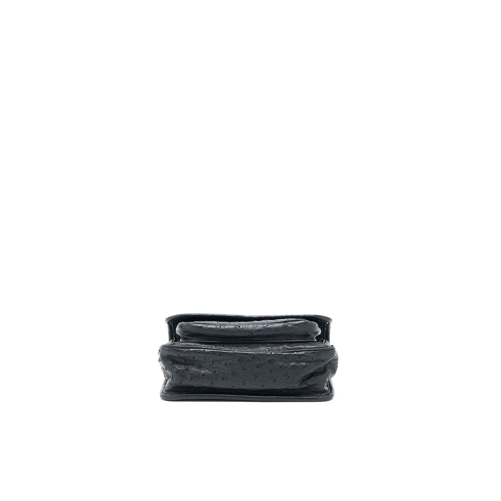 saint-laurent-niki-baby-ostrich-black-ghw
