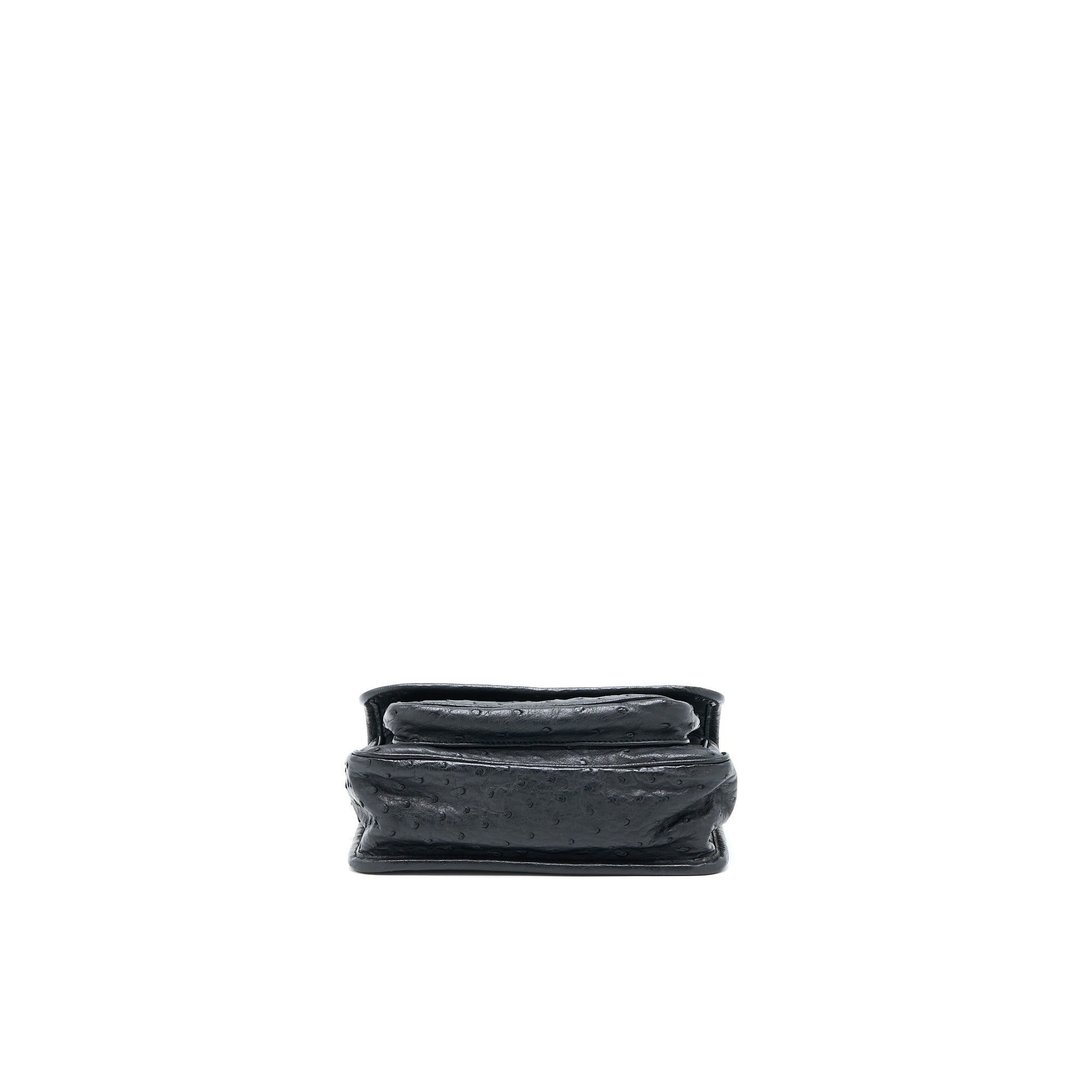 saint-laurent-niki-baby-ostrich-black-ghw