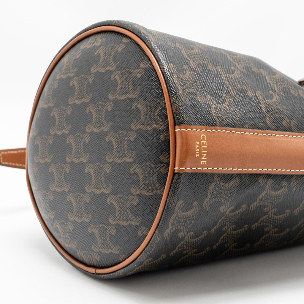 celine-small-drawstring-bag-triomphe-canvas-calfskin-tan-ghw
