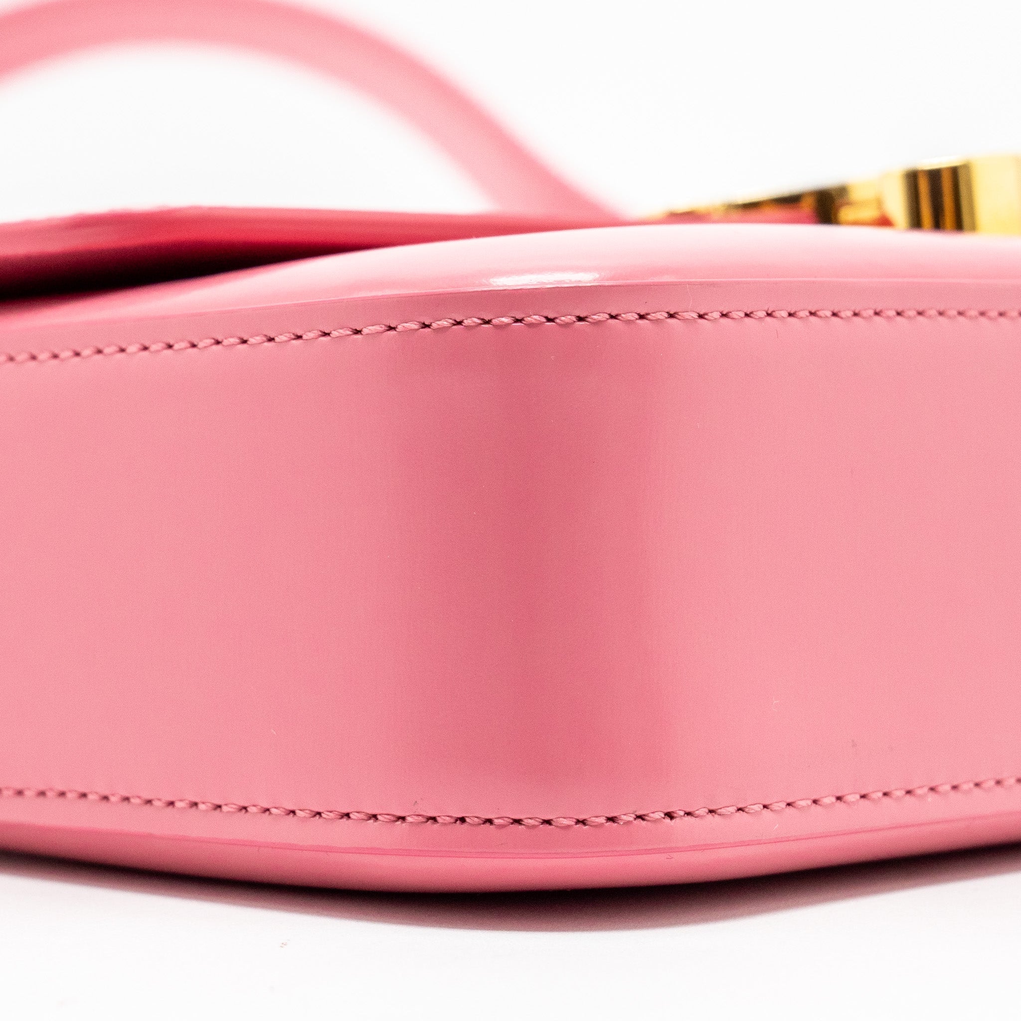 celine-triomphe-shoulder-bag-shiny-calfskin-flamingo-ghw