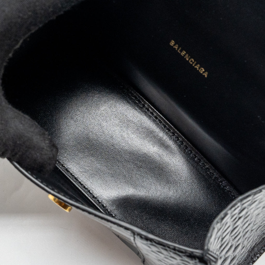 balenciaga-hourglass-xs-handbag-crocodile-embossed-black-ghw