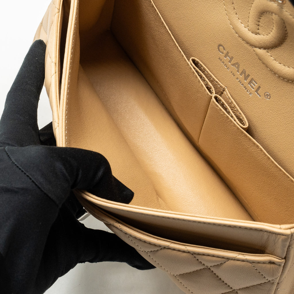 chanel-small-classic-double-flap-bag-lambskin-beige-shwmicrochip