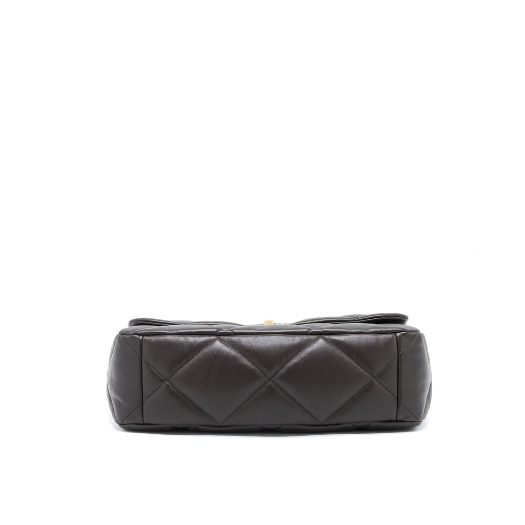 chanel-21a-maxi-19-flap-bag-lambskin-dark-brown-multicolour-hardware-microchip