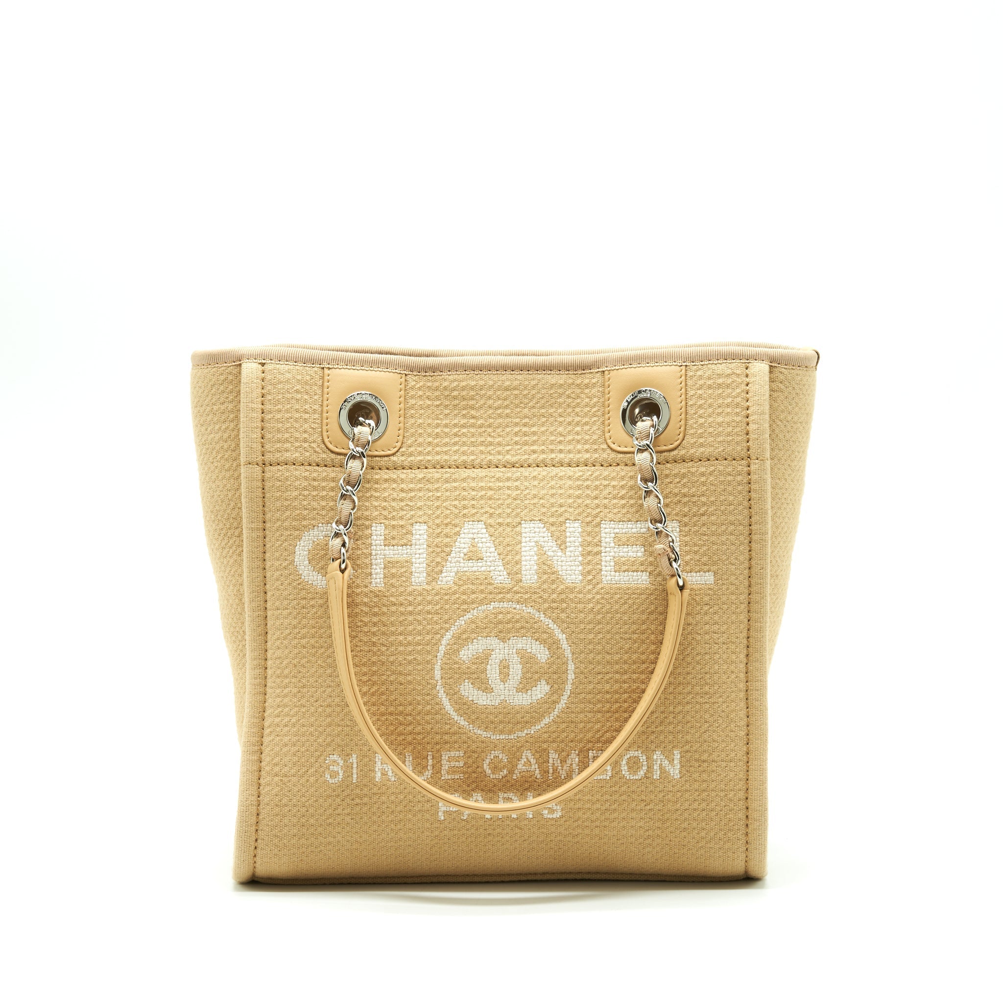 chanel-deauville-pm-chain-tote-bag-canvas-dark-beige-shw-microchip