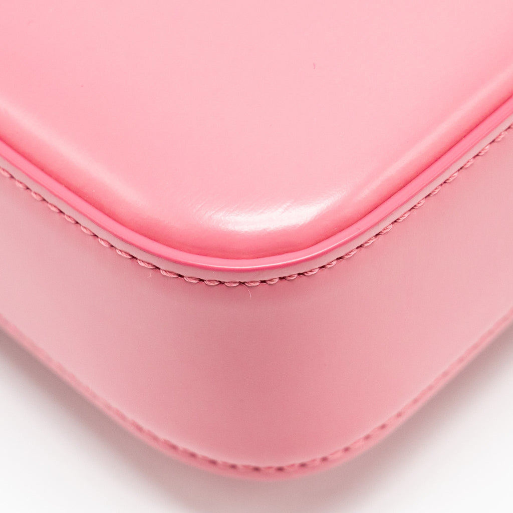 celine-triomphe-shoulder-bag-shiny-calfskin-flamingo-ghw