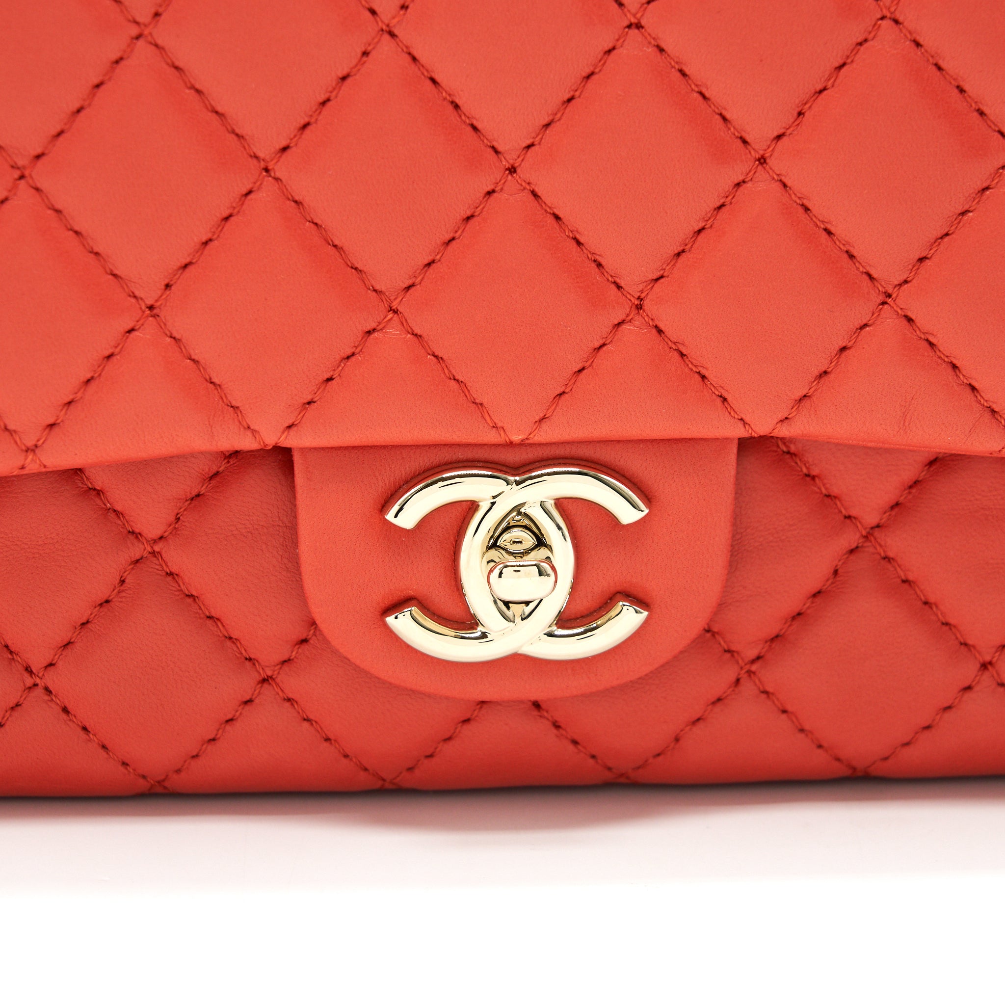 chanel-classic-medium-double-flap-lambskin-in-coral-lghw