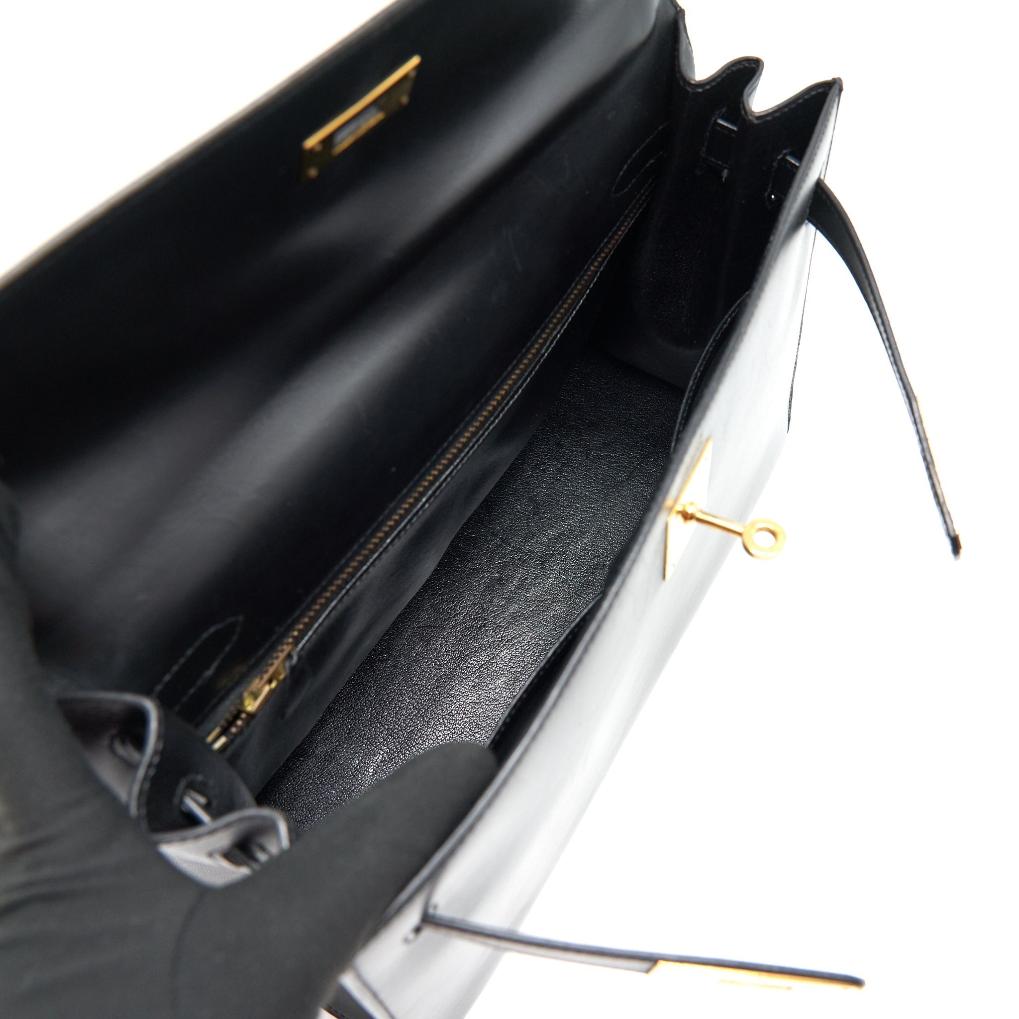 hermes-vintage-kelly-32-box-leather-black-ghw-strap-missing