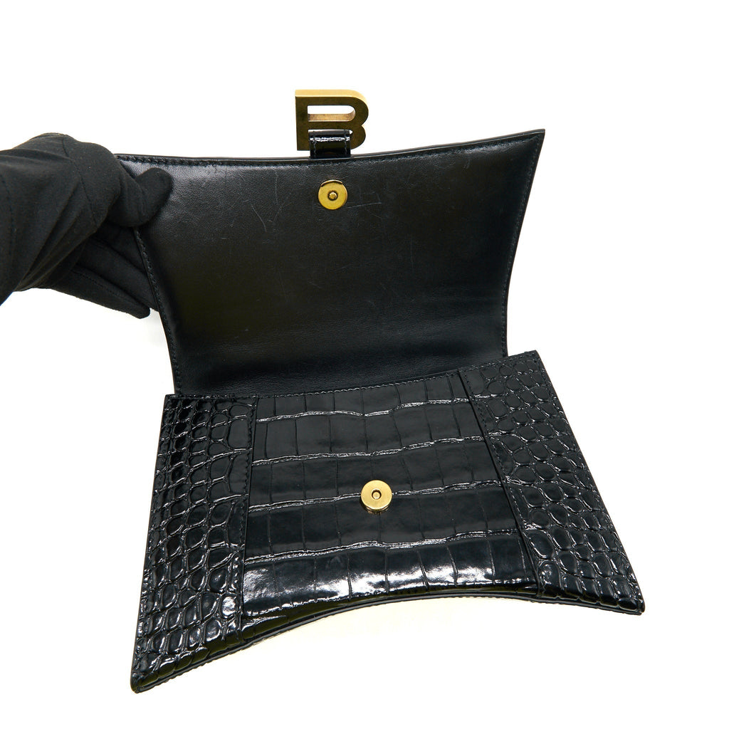 balenciaga-hourglass-s-croc-embossed-leather-handbag-black-ghw