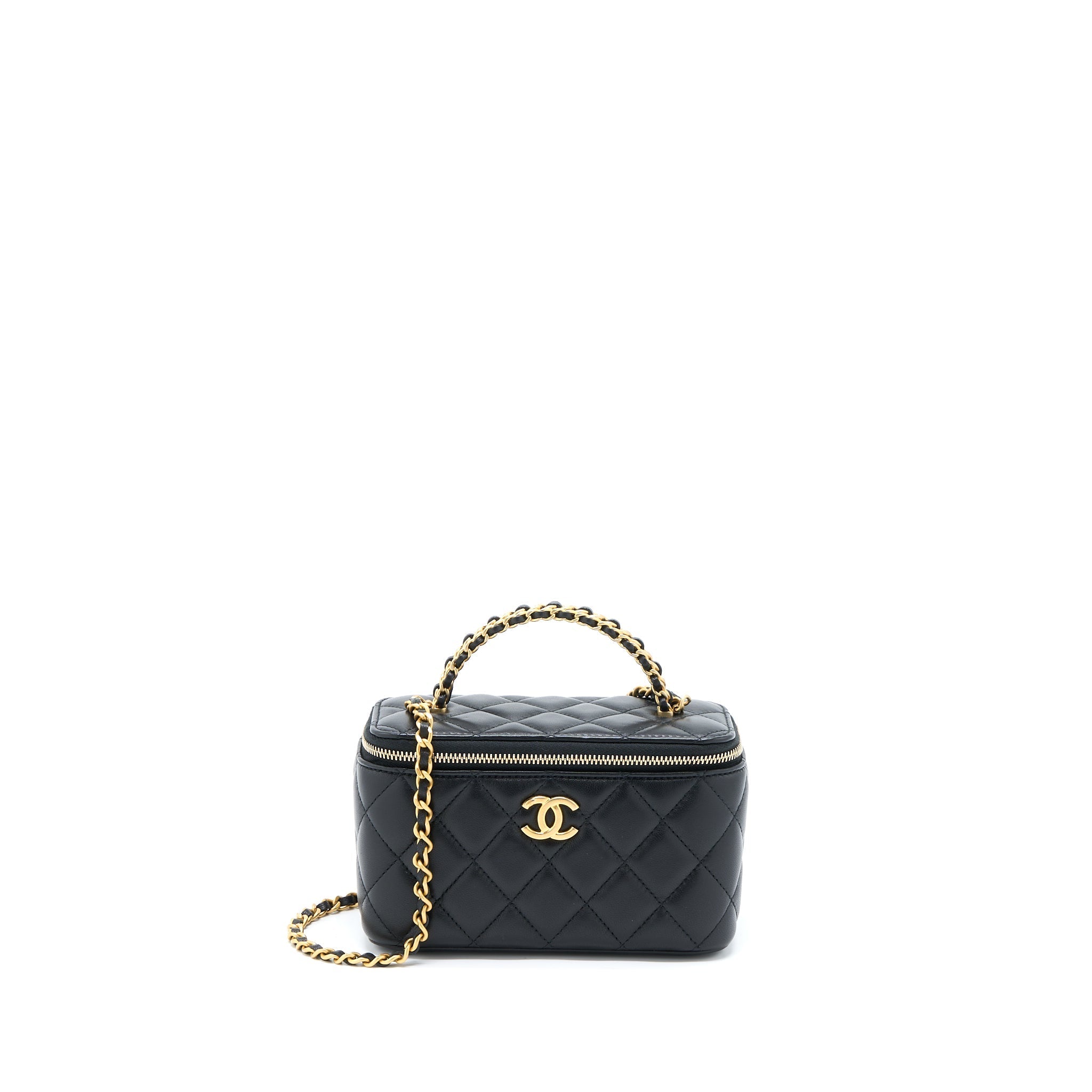 chanel-leather-chain-top-handle-long-vanity-lambskin-black-ghw