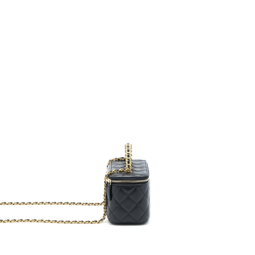 chanel-leather-chain-top-handle-long-vanity-lambskin-black-ghw
