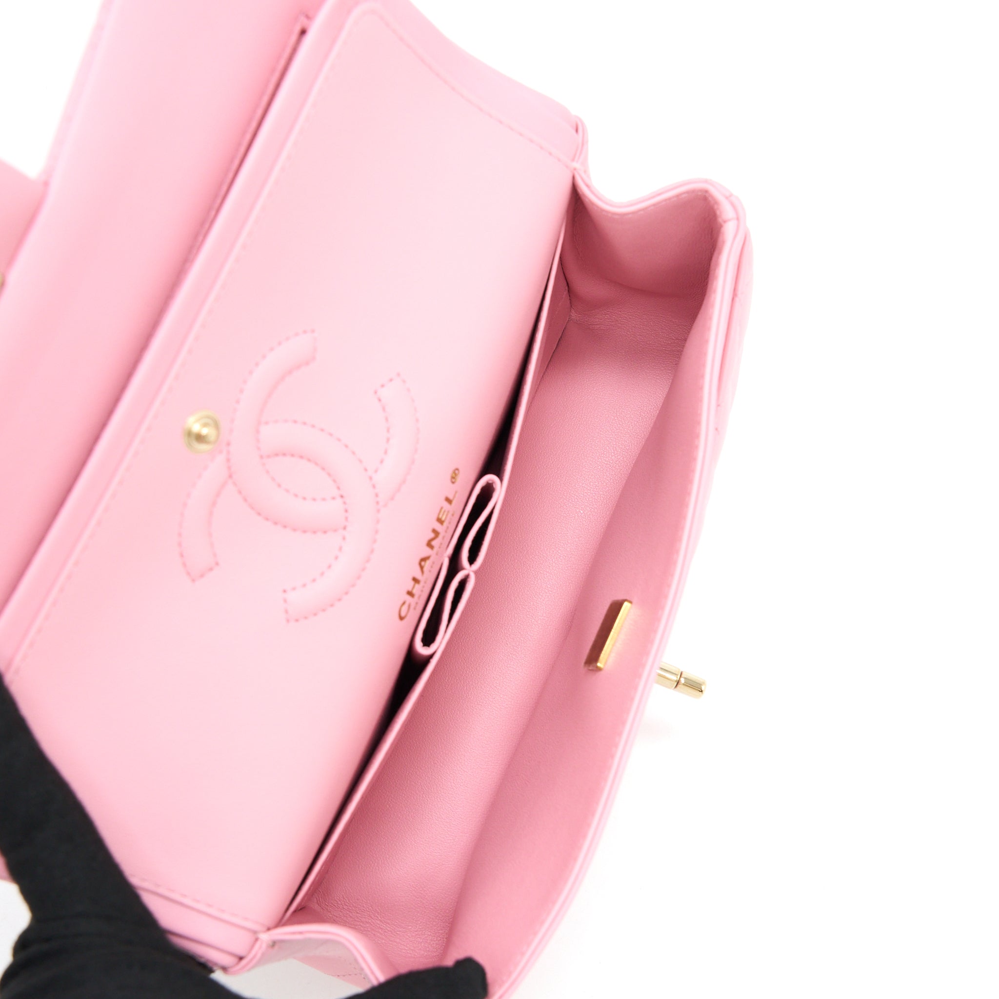 chanel-small-classic-flap-bag-lambskin-pink-lghw-microchip-1