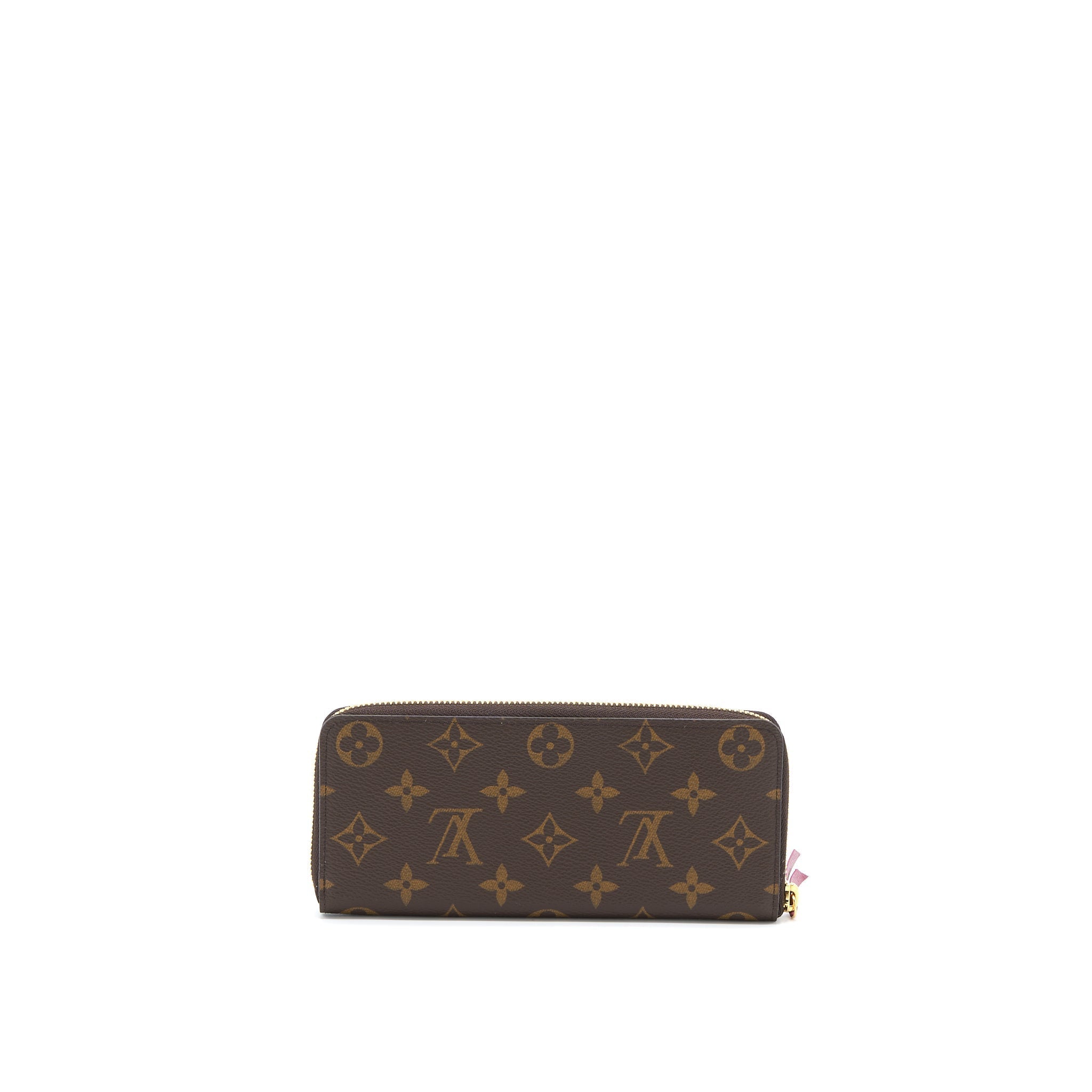 louis-vuitton-clemence-long-wallet-monogram-canvas-fuchsia-ghw