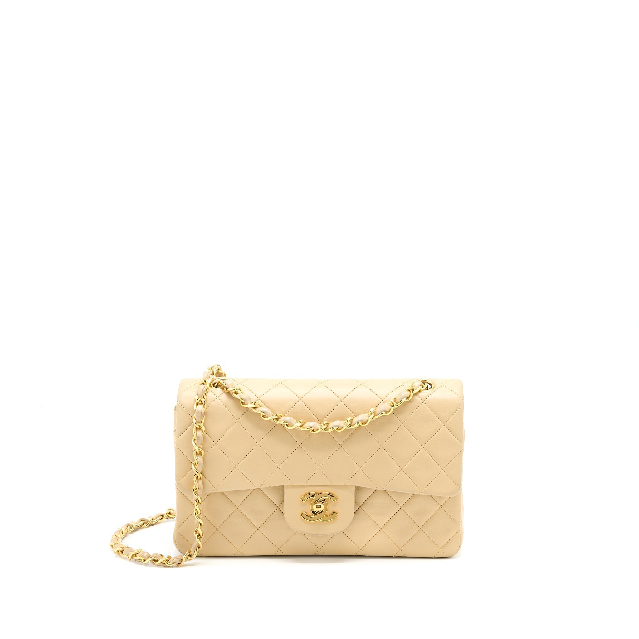 chanel-vintage-classic-double-flap-bag-lambskin-beige-ghw