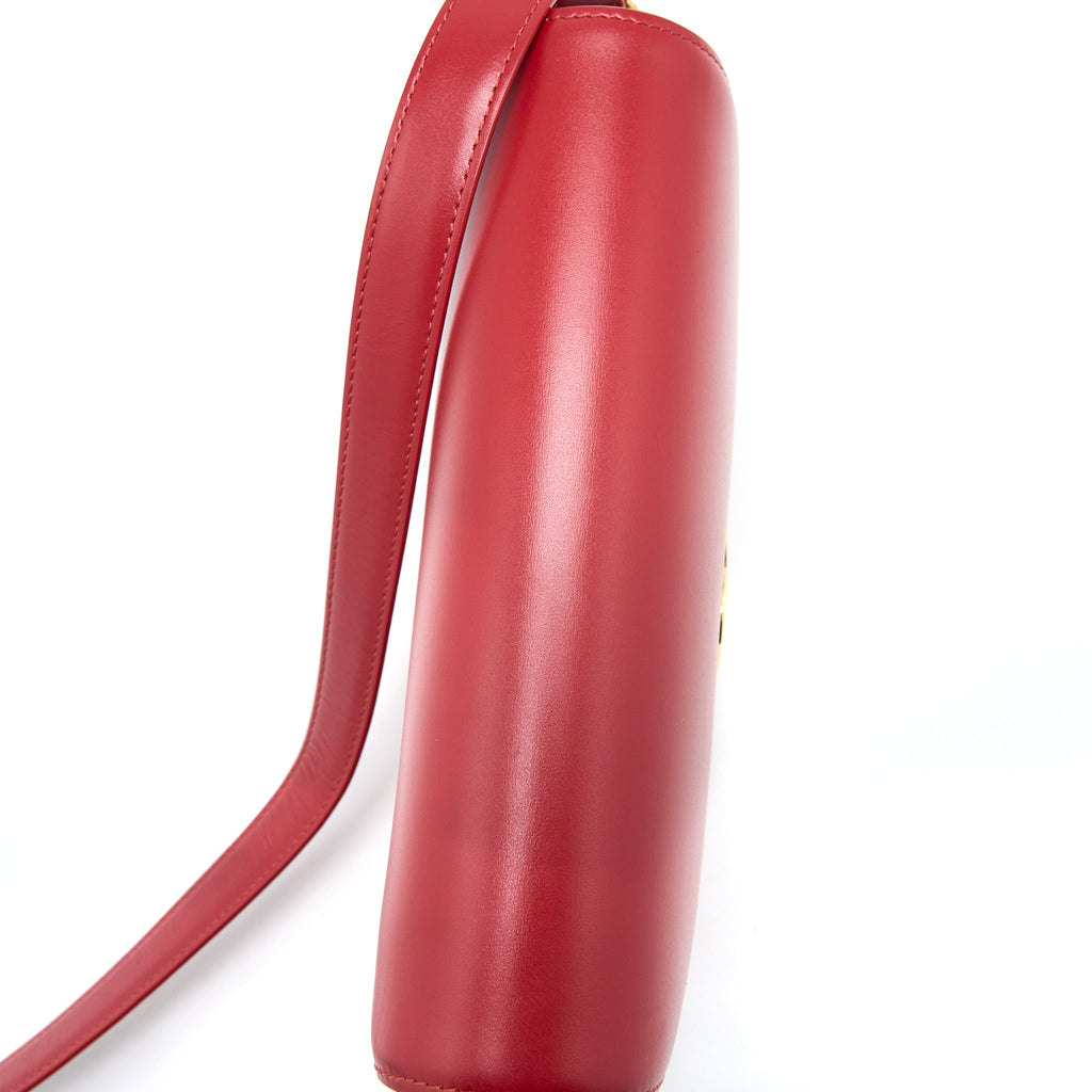 celine-medium-classique-triomphe-bag-shiny-calfskin-red-ghw