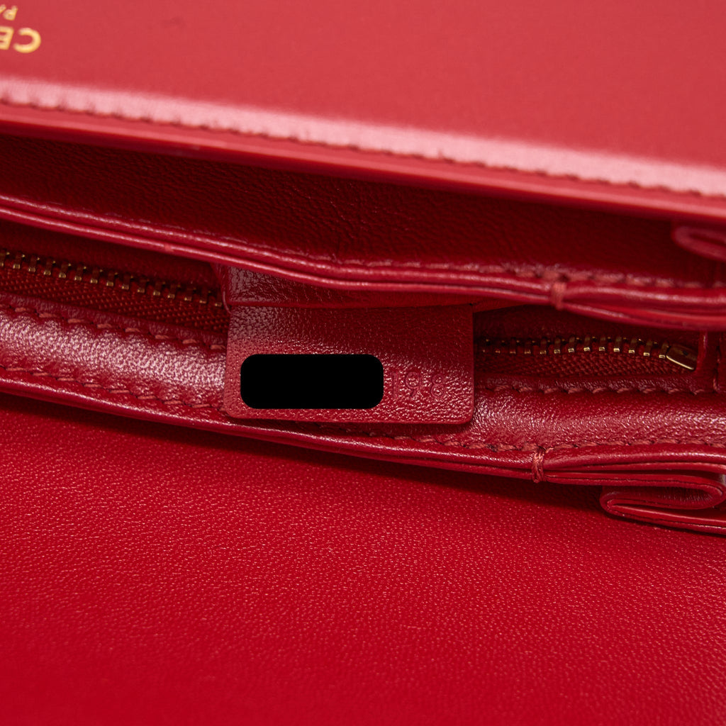 celine-medium-classique-triomphe-bag-shiny-calfskin-red-ghw