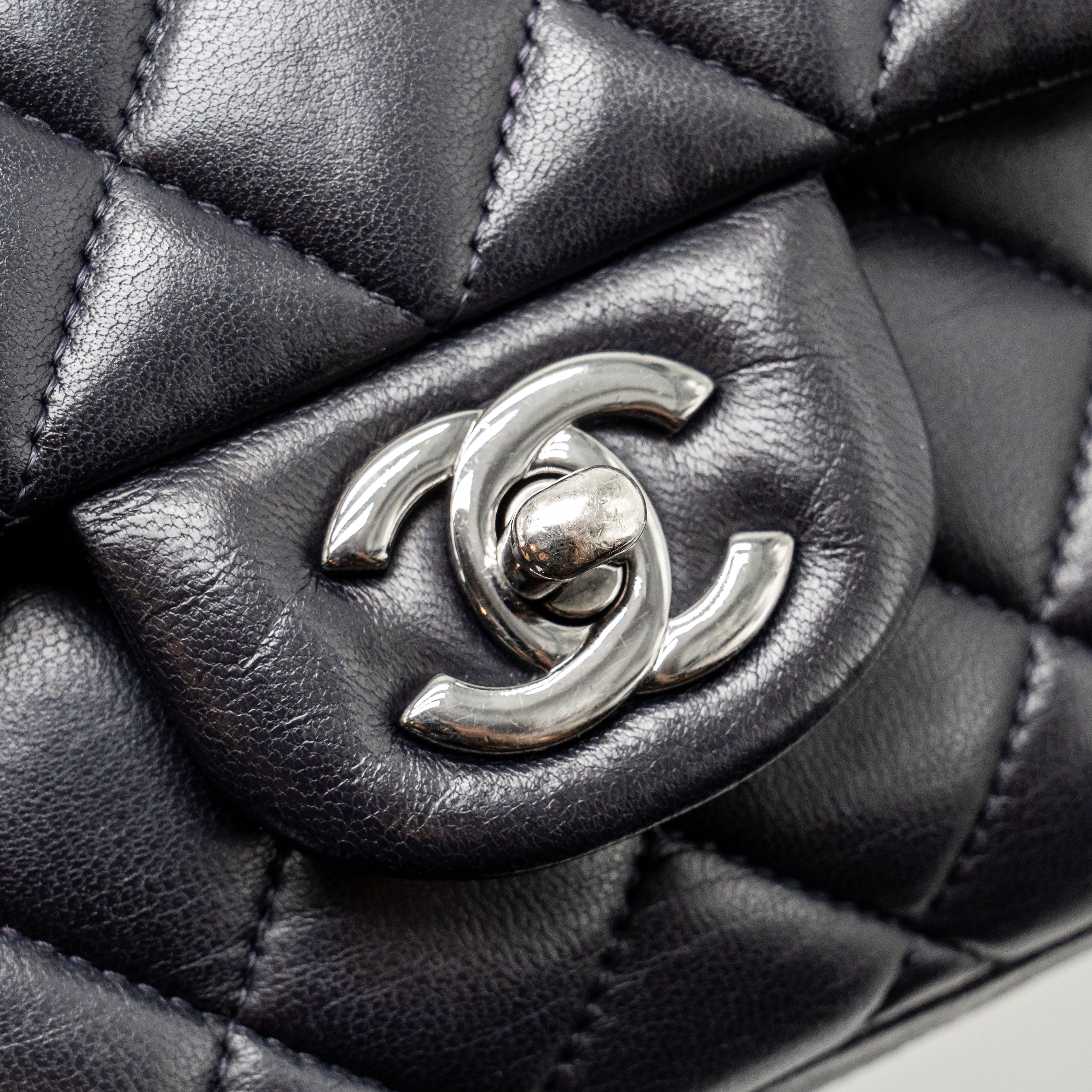 chanel-medium-classic-double-flap-bag-lambskin-dark-blue-shw
