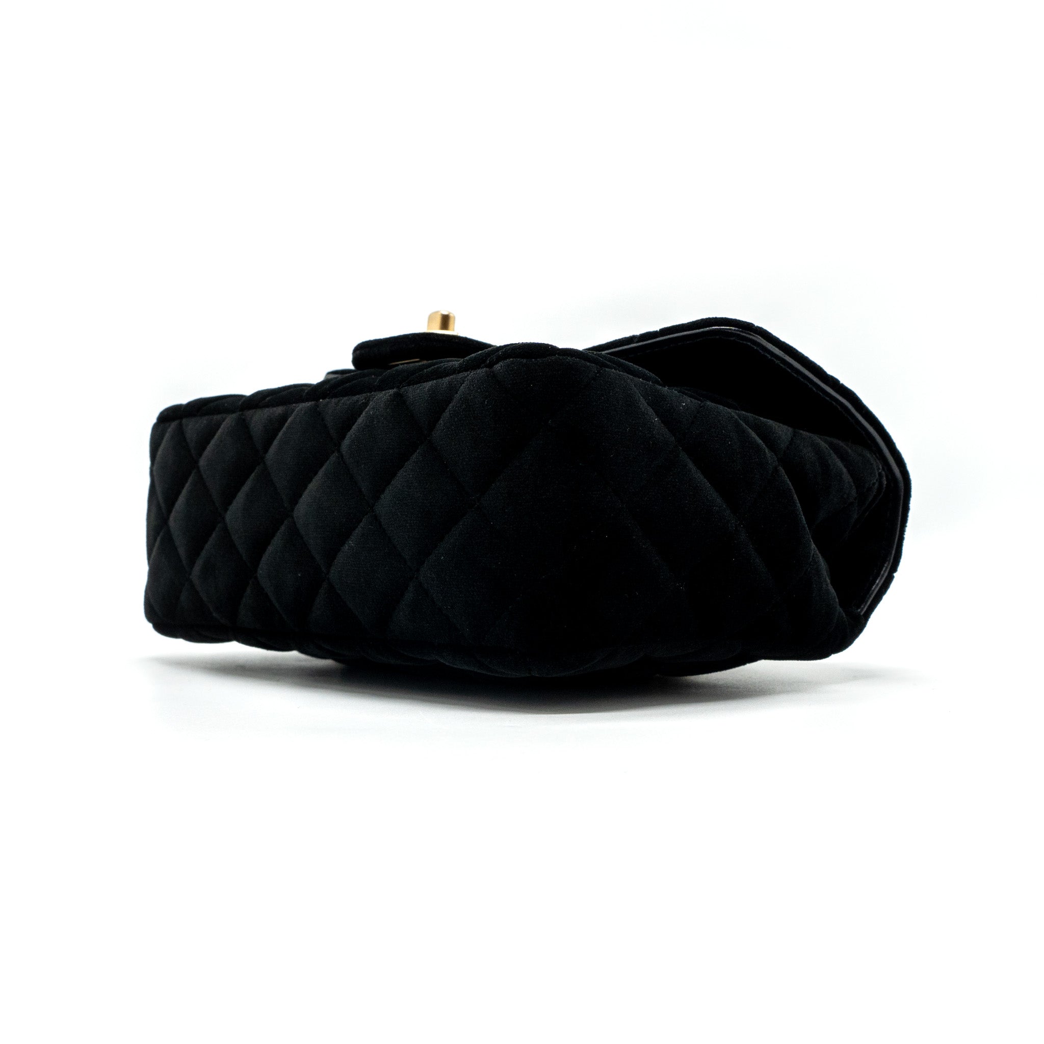 chanel-square-flap-bag-with-letter-chain-velvet-black-ghw-micrpchip