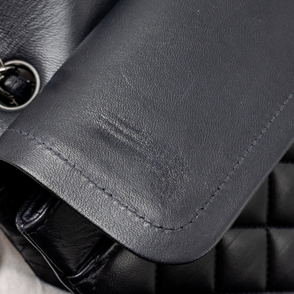 chanel-medium-classic-double-flap-bag-lambskin-dark-blue-shw