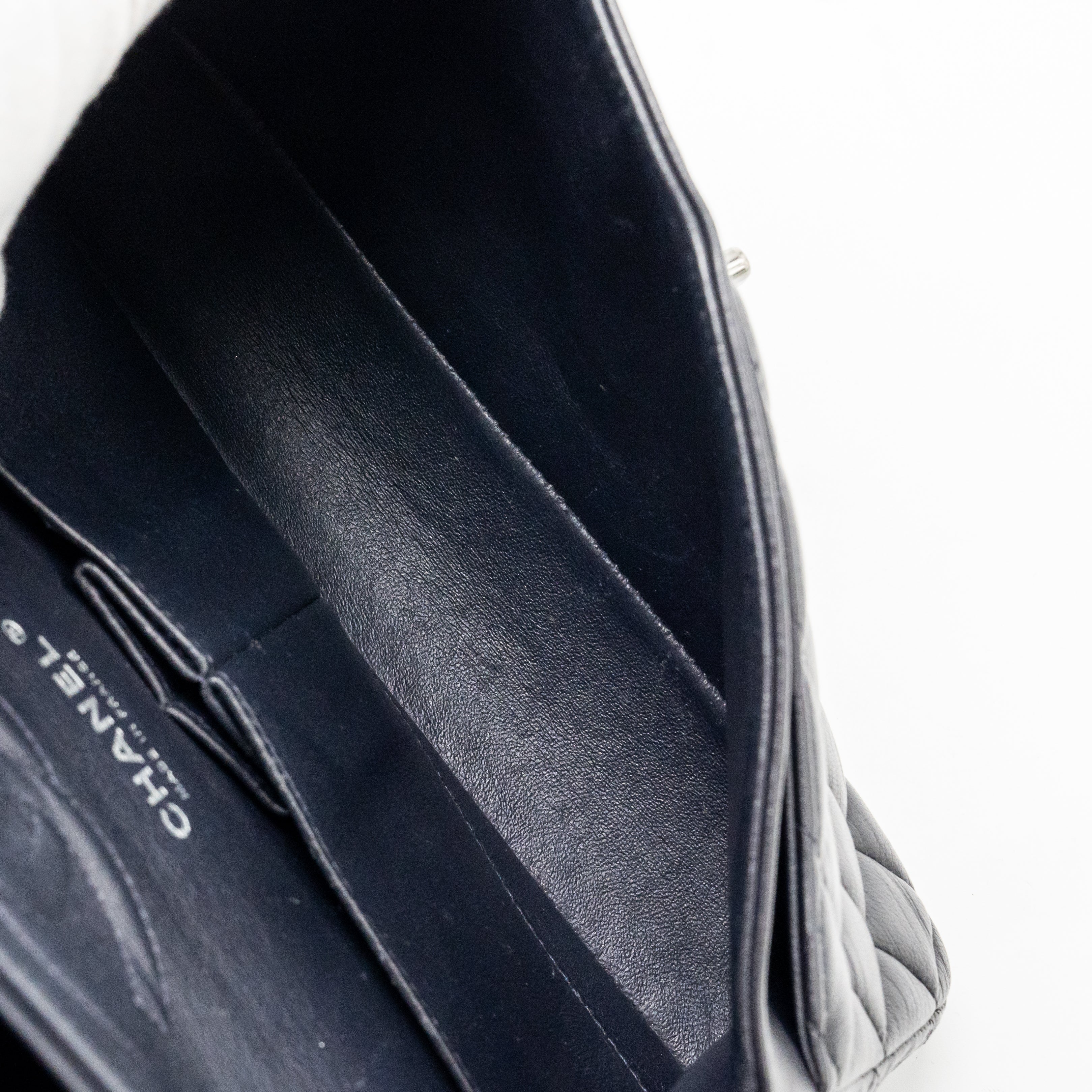 chanel-medium-classic-double-flap-bag-lambskin-dark-blue-shw