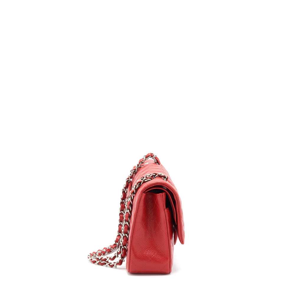 chanel-classic-double-flap-bag-caviar-red-shw