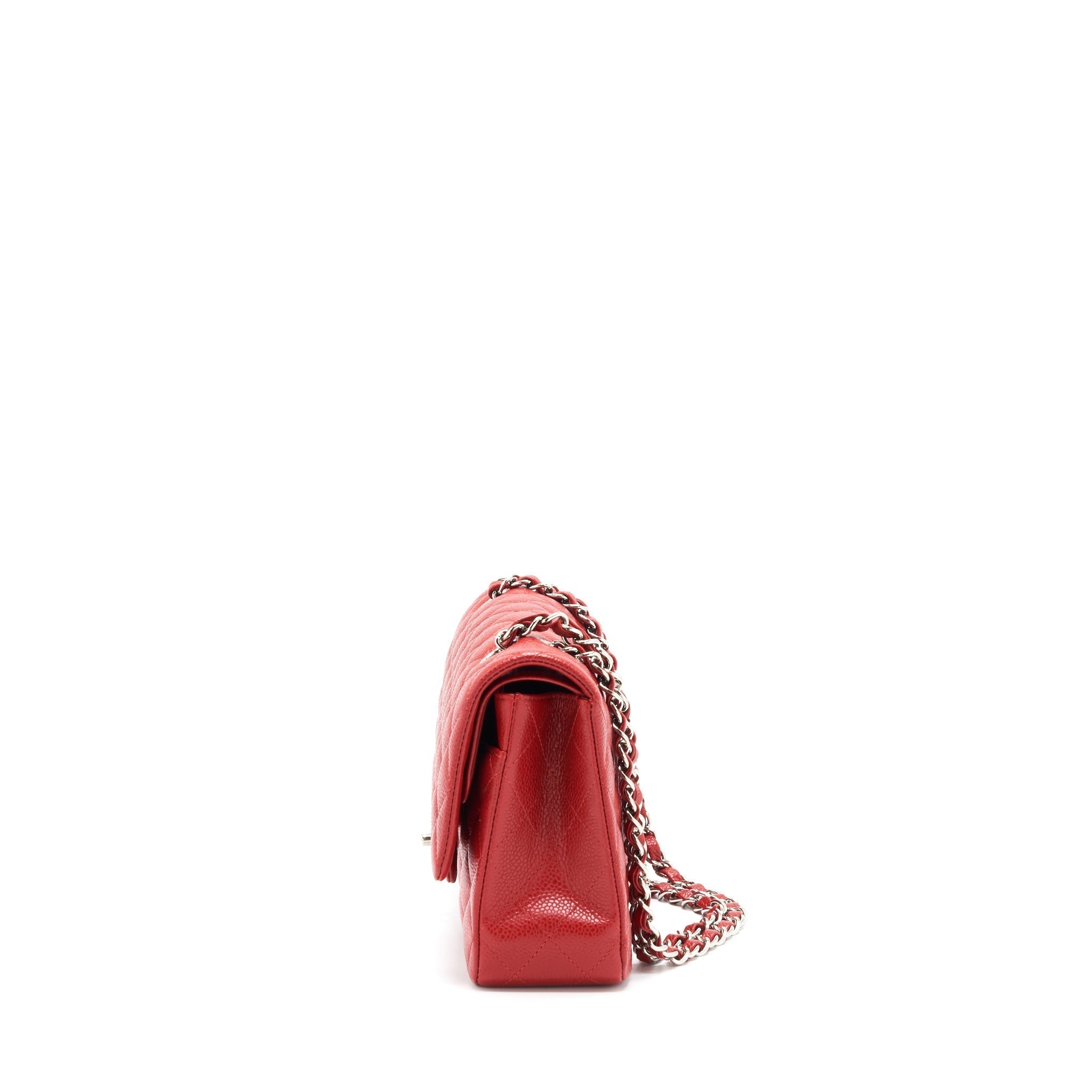 chanel-classic-double-flap-bag-caviar-red-shw