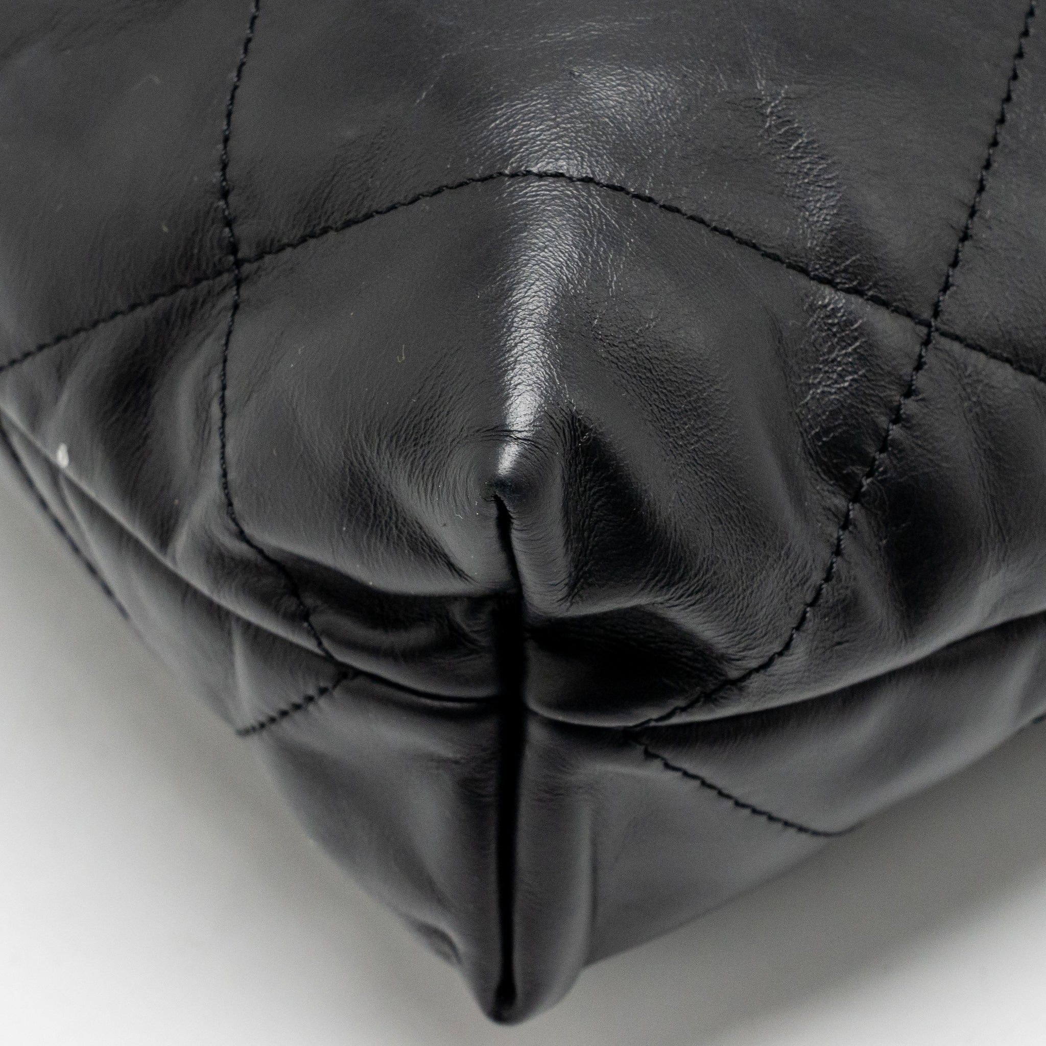 chanel-small-22-bag-with-white-letter-logo-calfskin-black-ghw-microchip