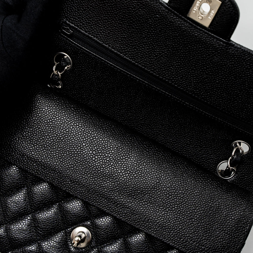 chanel-medium-classic-double-flap-bag-caviar-black-shw-2