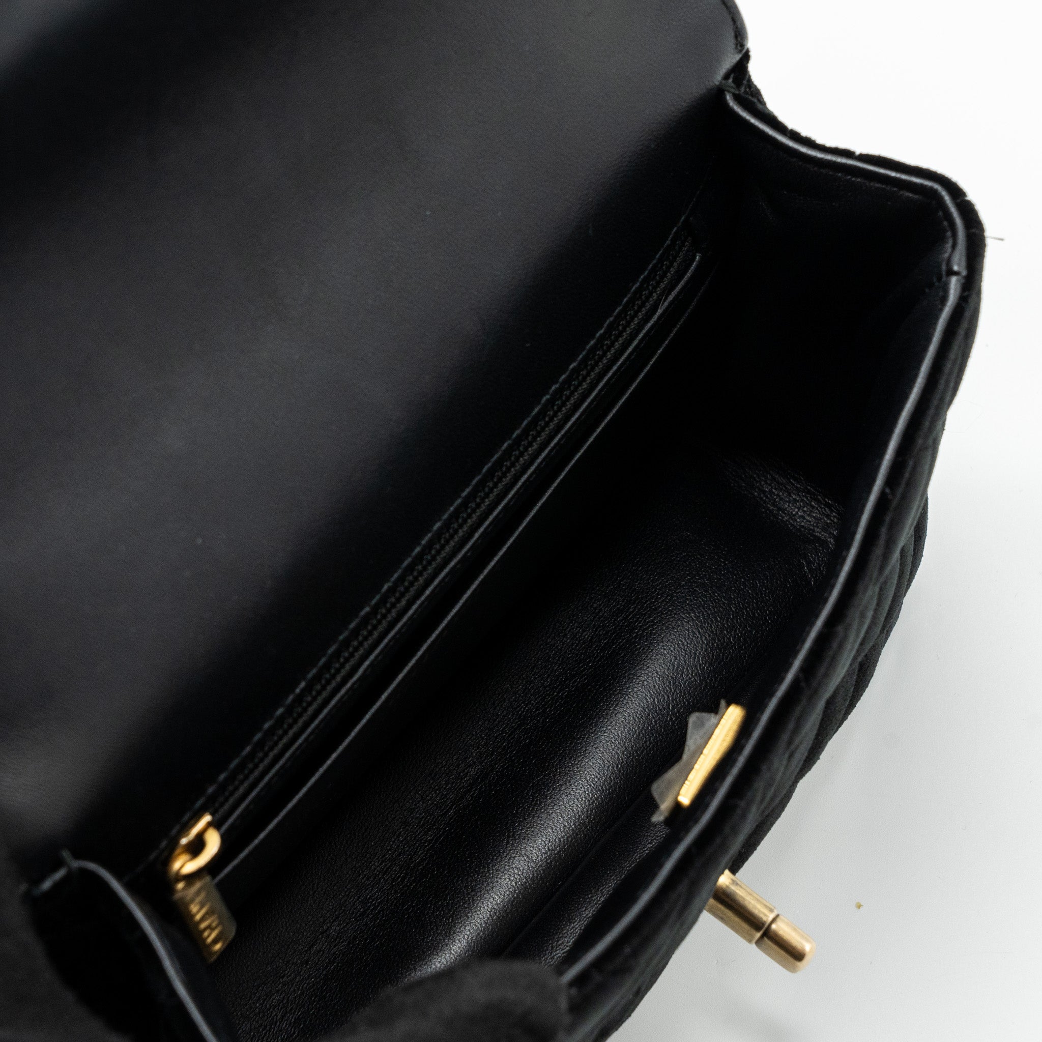 chanel-square-flap-bag-with-letter-chain-velvet-black-ghw-micrpchip