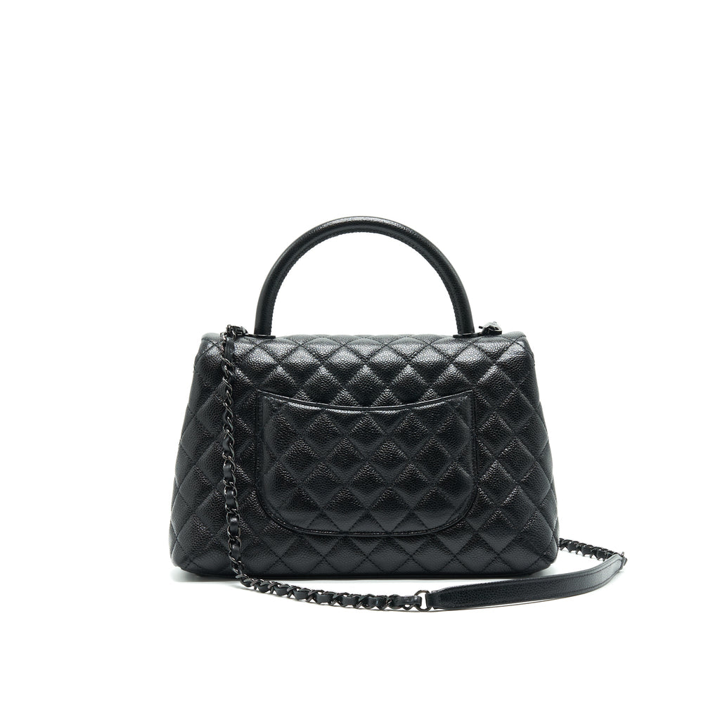 chanel-coco-handle-small-flap-bag-grained-calfskin-black-metal