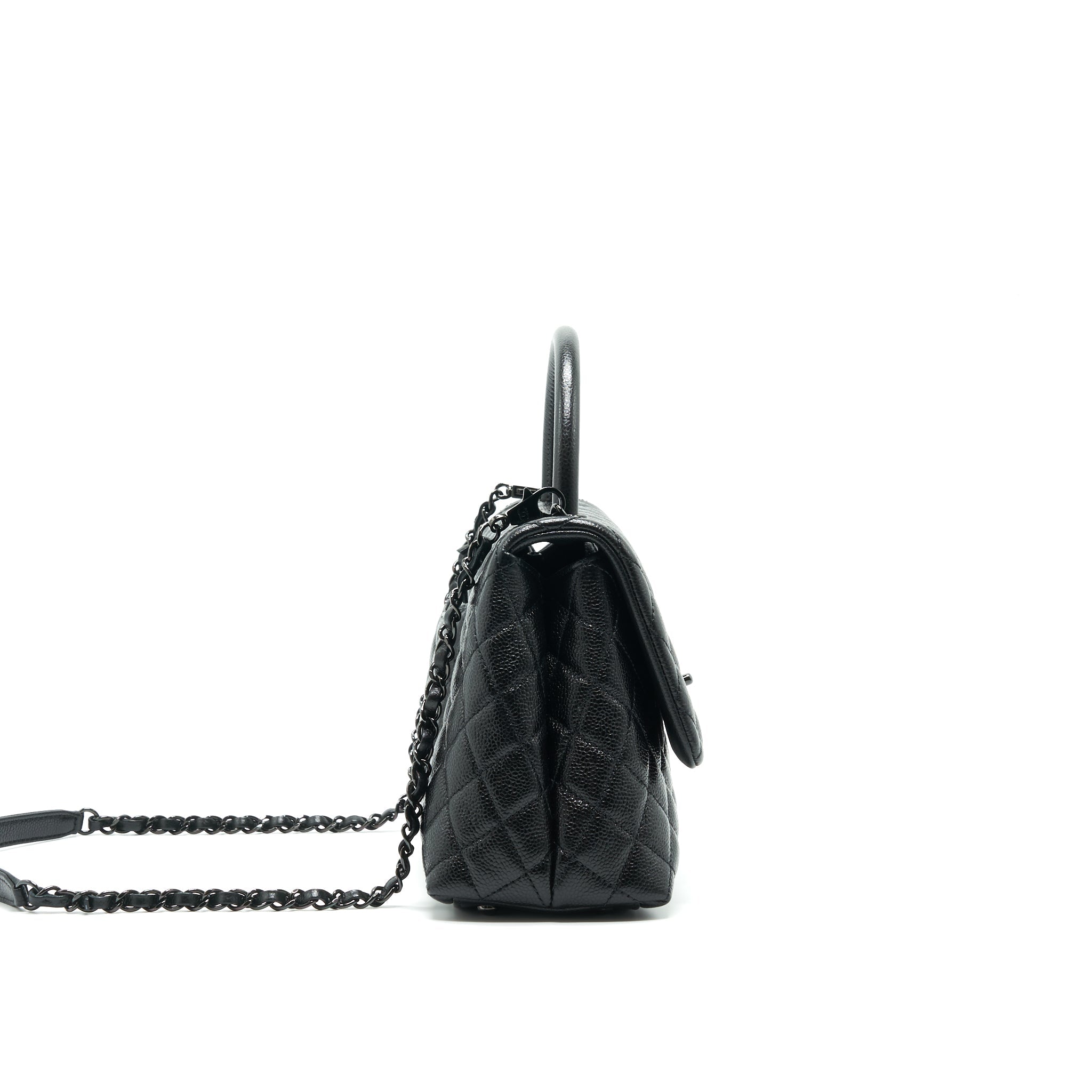 chanel-coco-handle-small-flap-bag-grained-calfskin-black-metal