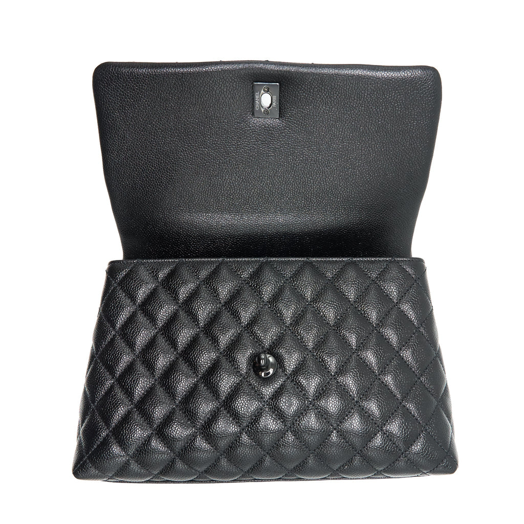 chanel-coco-handle-small-flap-bag-grained-calfskin-black-metal