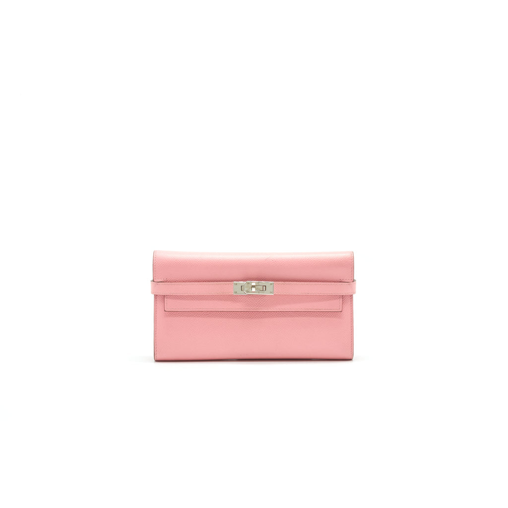 hermes-kelly-long-wallet-pink-shw