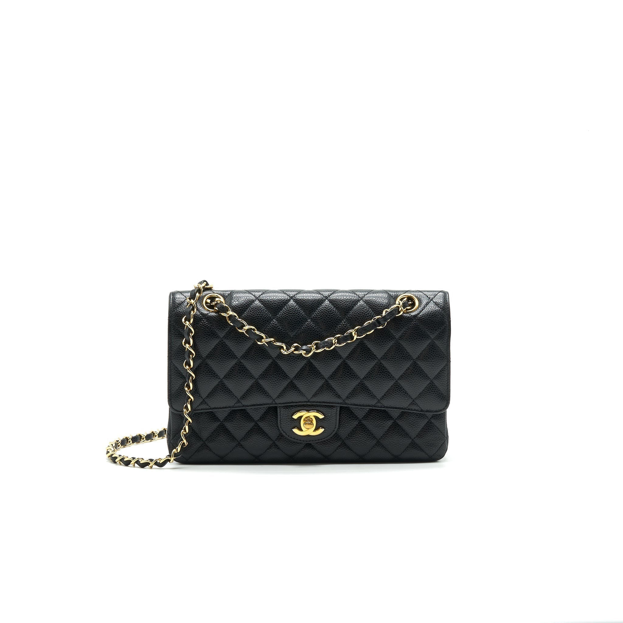 chanel-medium-classic-double-flap-bag-caviar-black-ghw-serial16