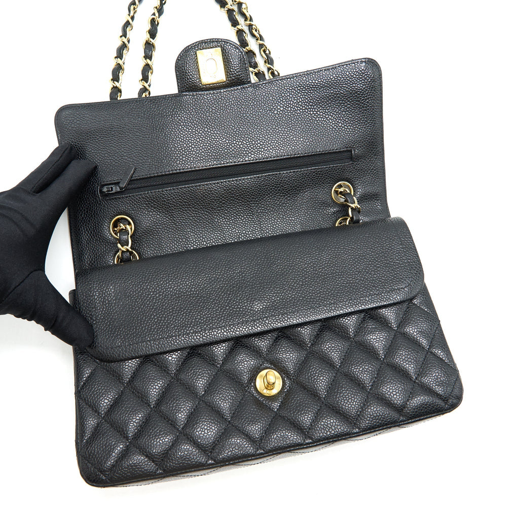 chanel-medium-classic-double-flap-bag-caviar-black-ghw-serial16