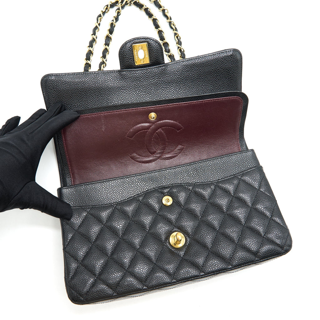 chanel-medium-classic-double-flap-bag-caviar-black-ghw-serial16