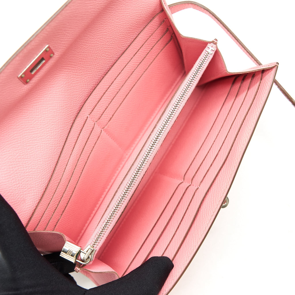 hermes-kelly-long-wallet-pink-shw