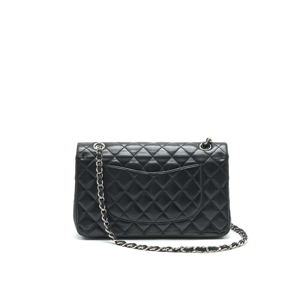 chanel-classic-double-flap-lambskin-black-shw-serial-13