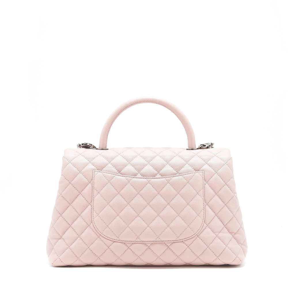 chanel-large-coco-handle-flap-bag-caviar-light-pink-ruthenium-hardware