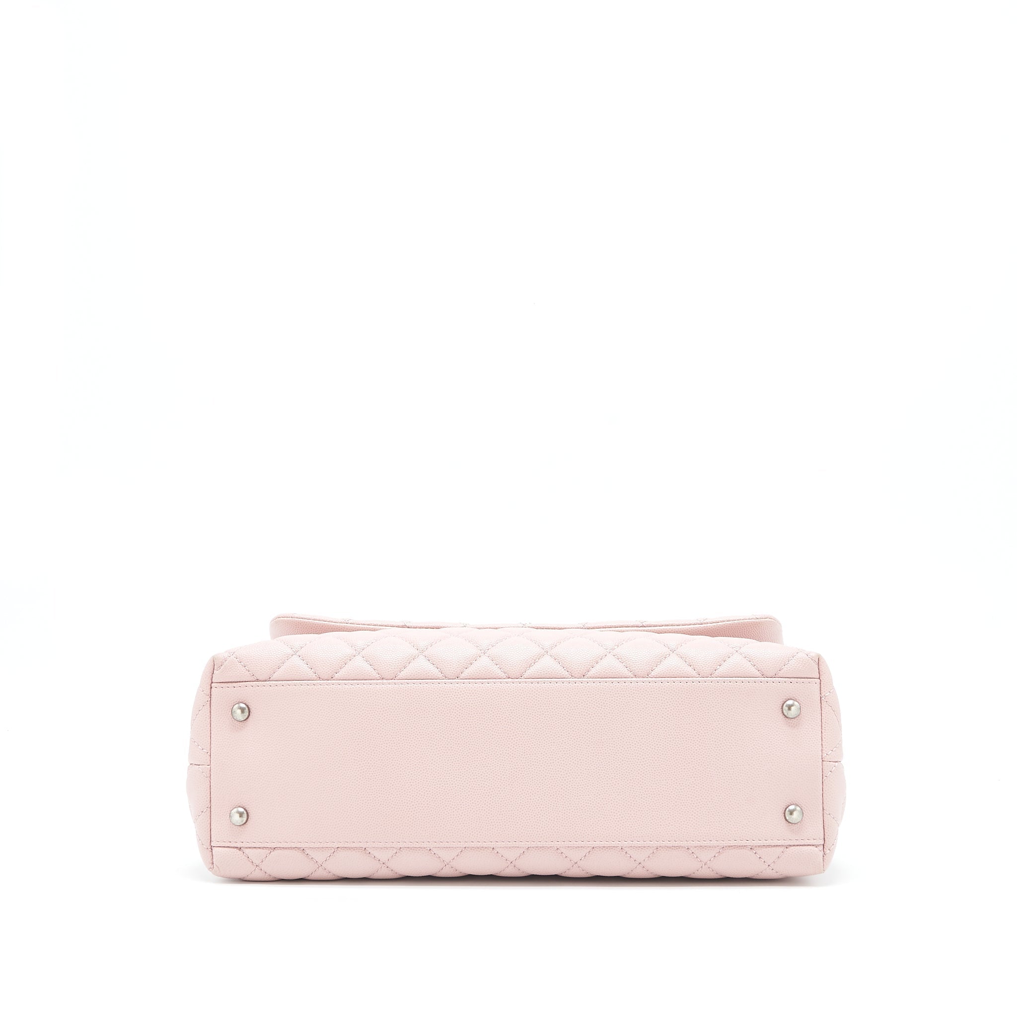 chanel-large-coco-handle-flap-bag-caviar-light-pink-ruthenium-hardware
