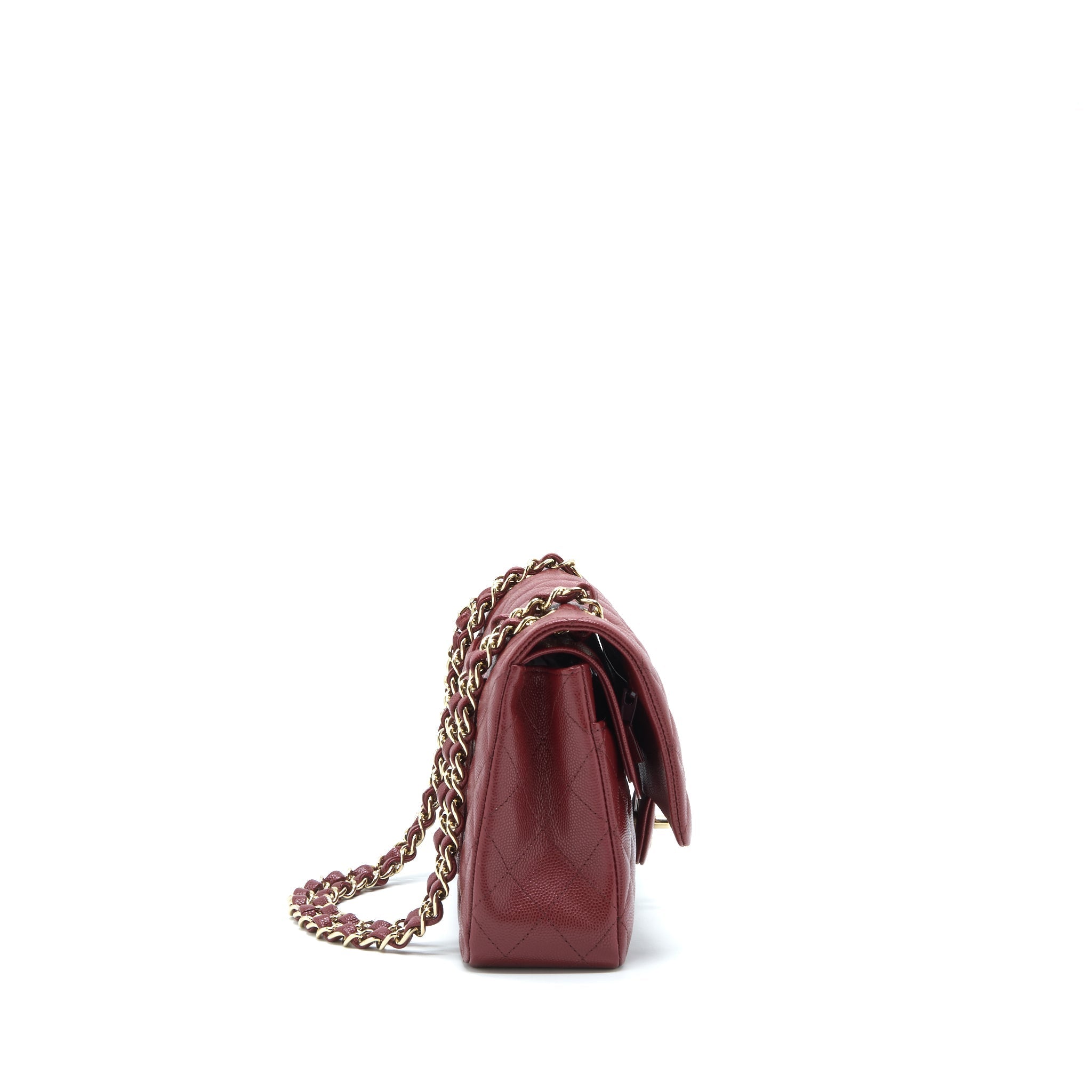 chanel-medium-classic-double-flap-bag-caviar-dark-red-lghw