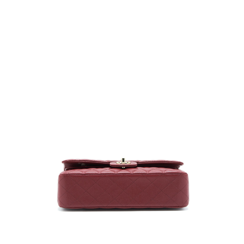 chanel-medium-classic-double-flap-bag-caviar-dark-red-lghw