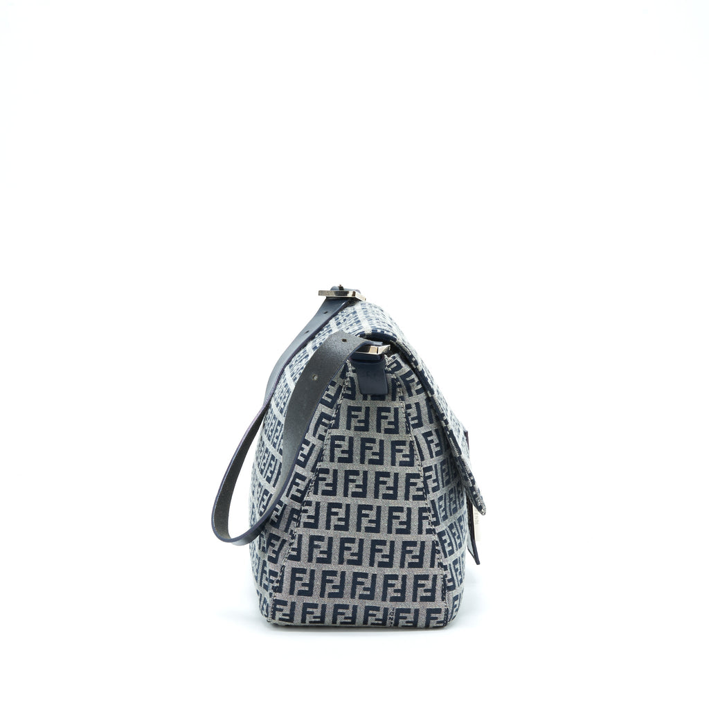 fendi-vintage-baguette-should-bag-fabric-black-grey-shw