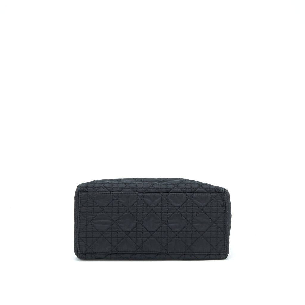 dior-vintage-medium-lady-dior-nylon-fabric-black-shw