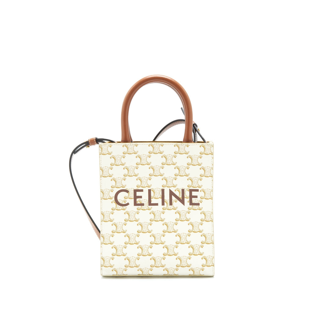 celine-mini-vertical-tote-cabas-triomphe-canvas-calfskin-white
