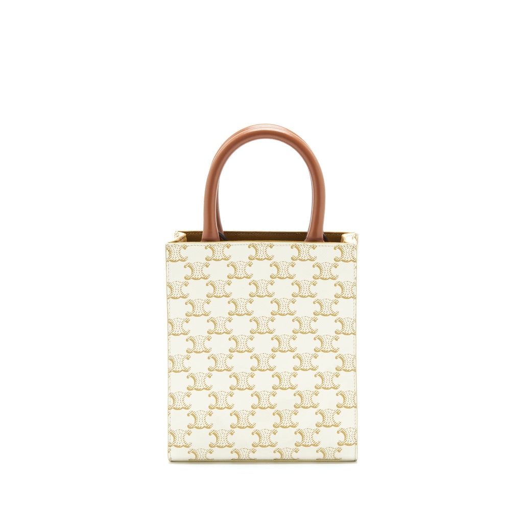 celine-mini-vertical-tote-cabas-triomphe-canvas-calfskin-white