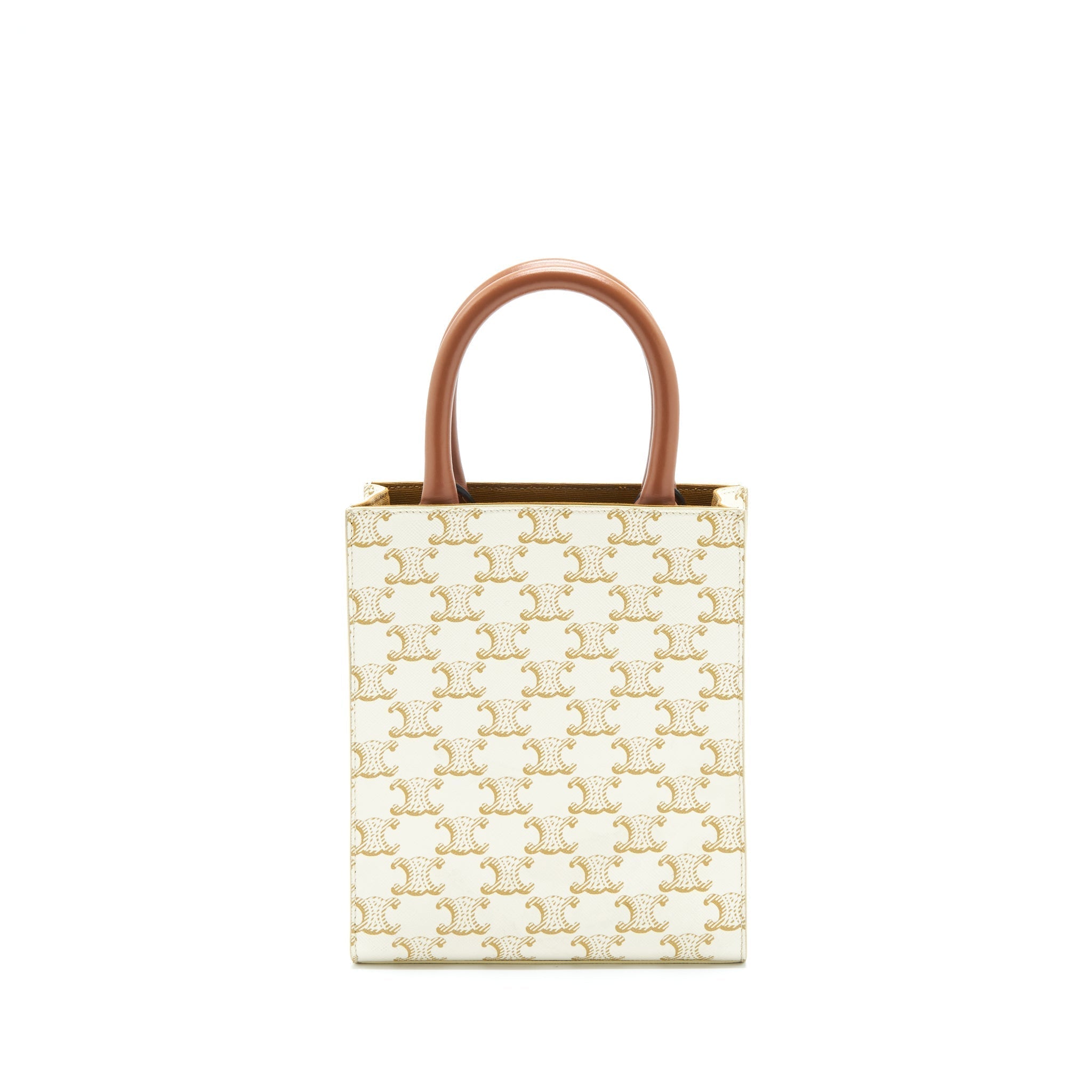 celine-mini-vertical-tote-cabas-triomphe-canvas-calfskin-white