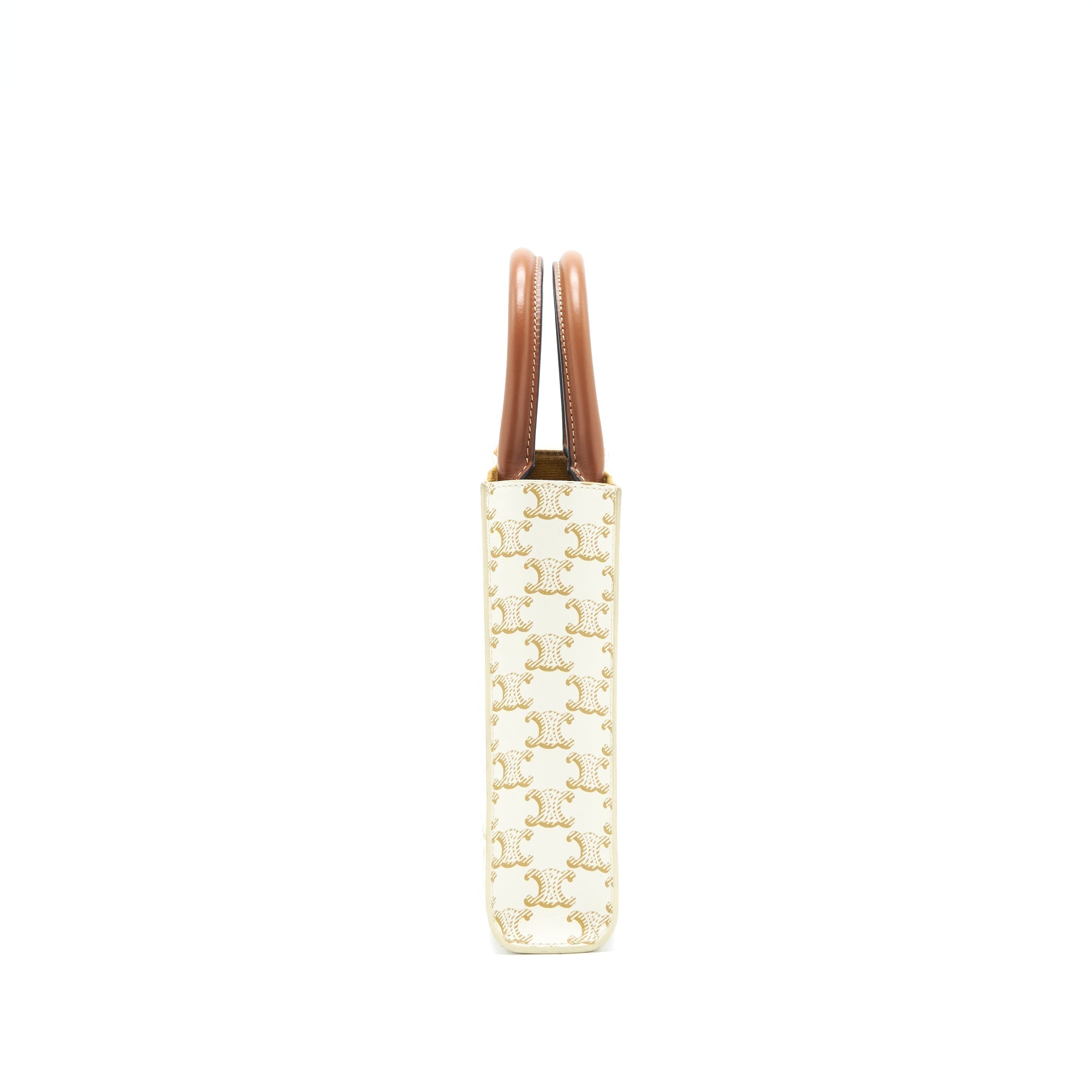 celine-mini-vertical-tote-cabas-triomphe-canvas-calfskin-white